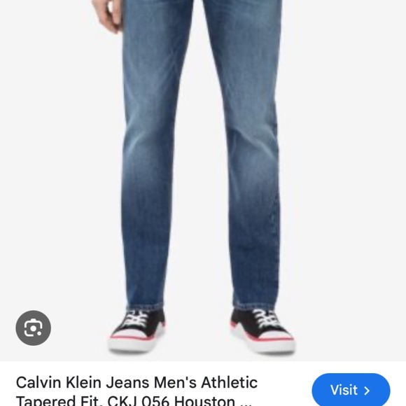 Calvin Klein CKJ 056 athletic taper fit Distressed Jeans 38 x 32 - Picture 5 of 5